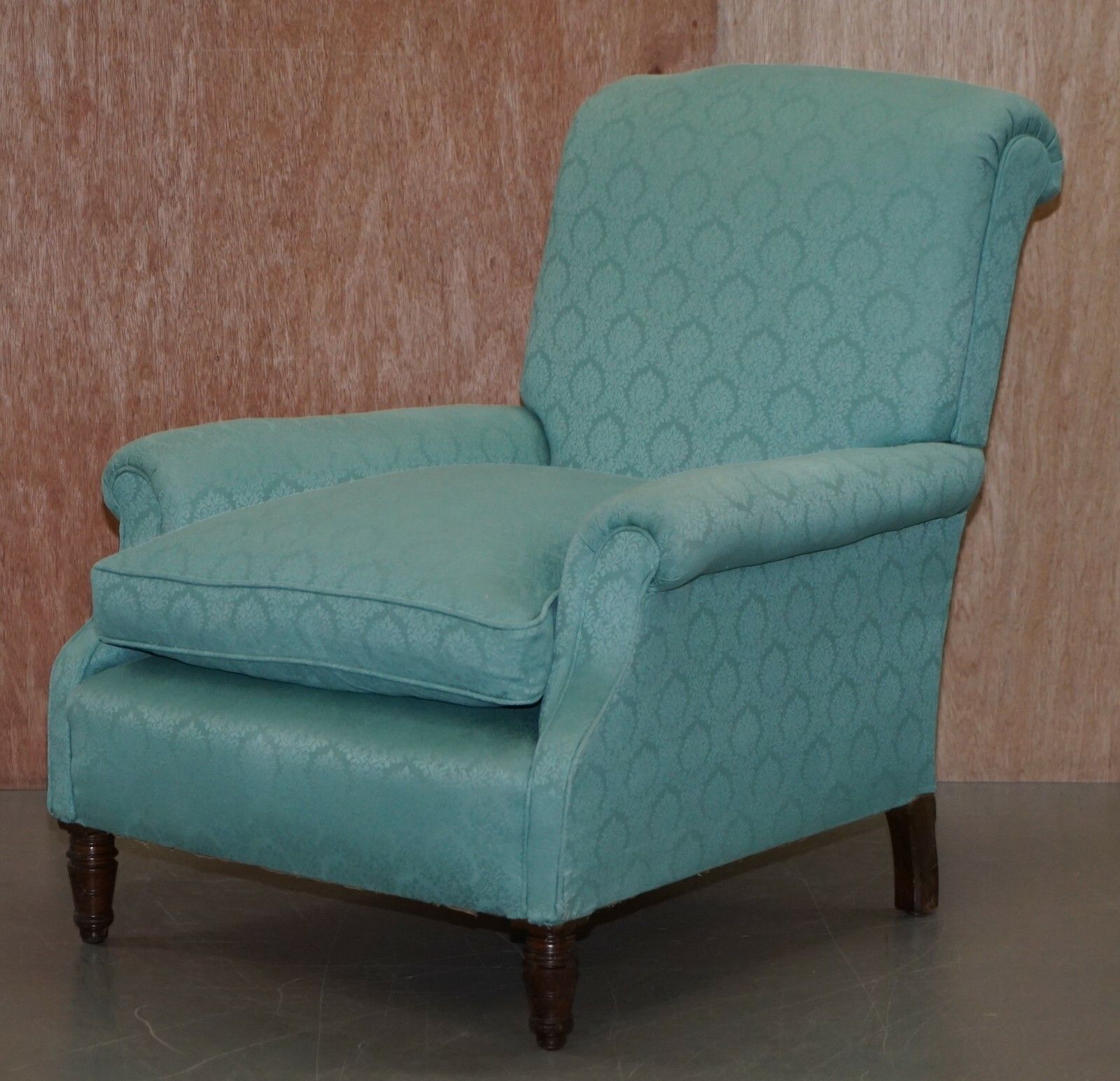 Original Howard & Sons Berners Street Fully Stamped Victorian Club Armchair photo Furniture