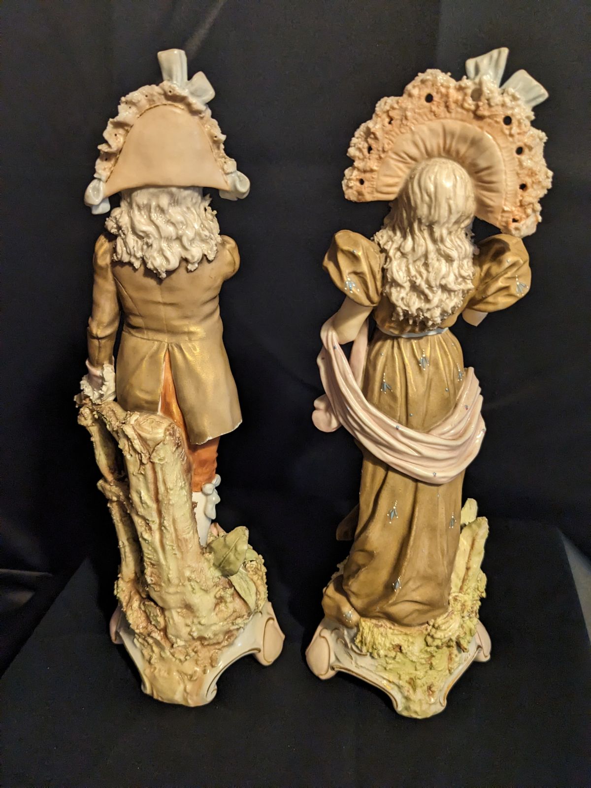 Two Charming Royal Dux Bohemia Porcelain Statues Figurens