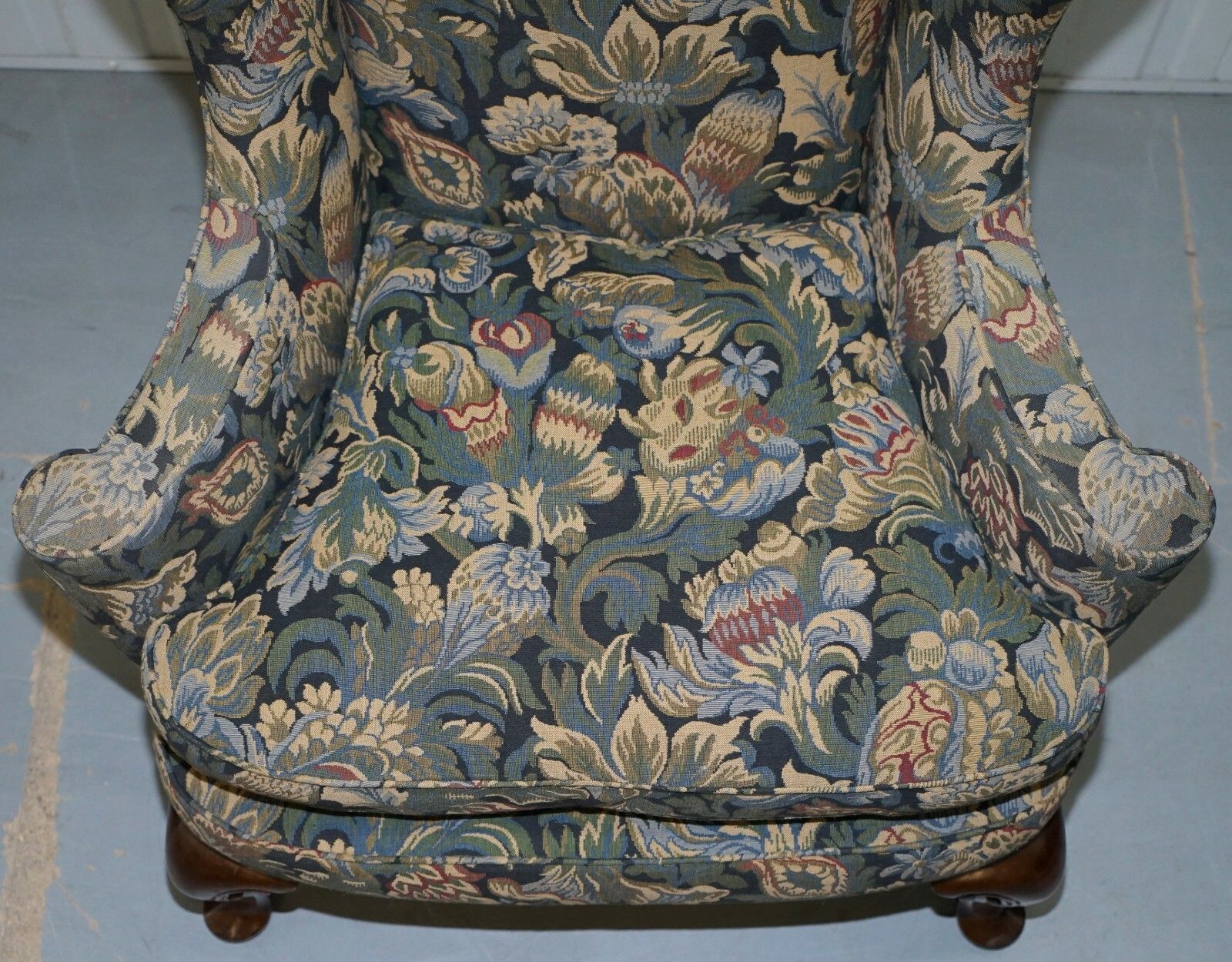 Rrp £9000 Wood & Hogan New York Blenheim Wingback Walnut Armchair William Morris photo 5000.0