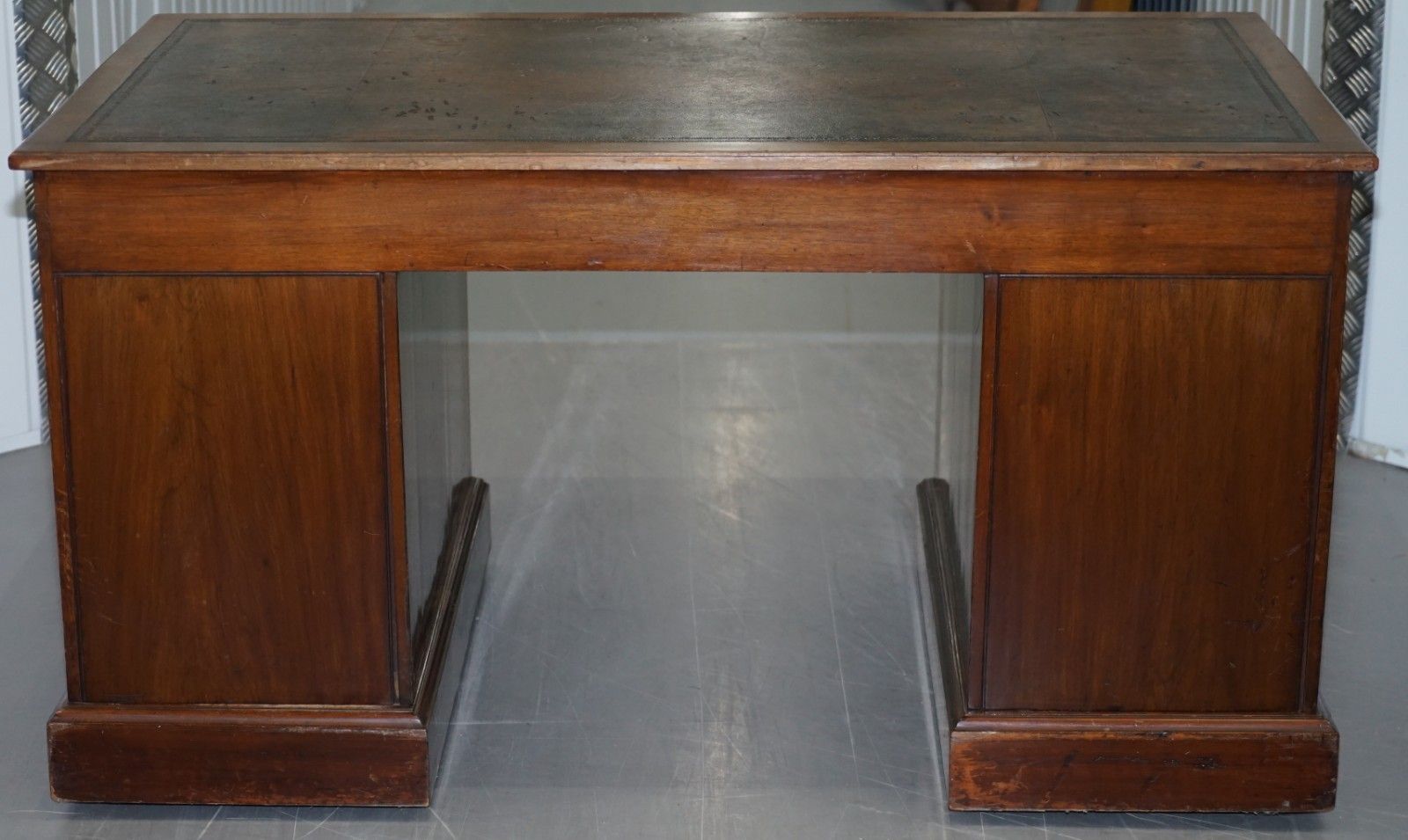 Rare Hampton & Son's Pall Mall Mahogany Twin Pedestal Writing Partners Desk photo vintage