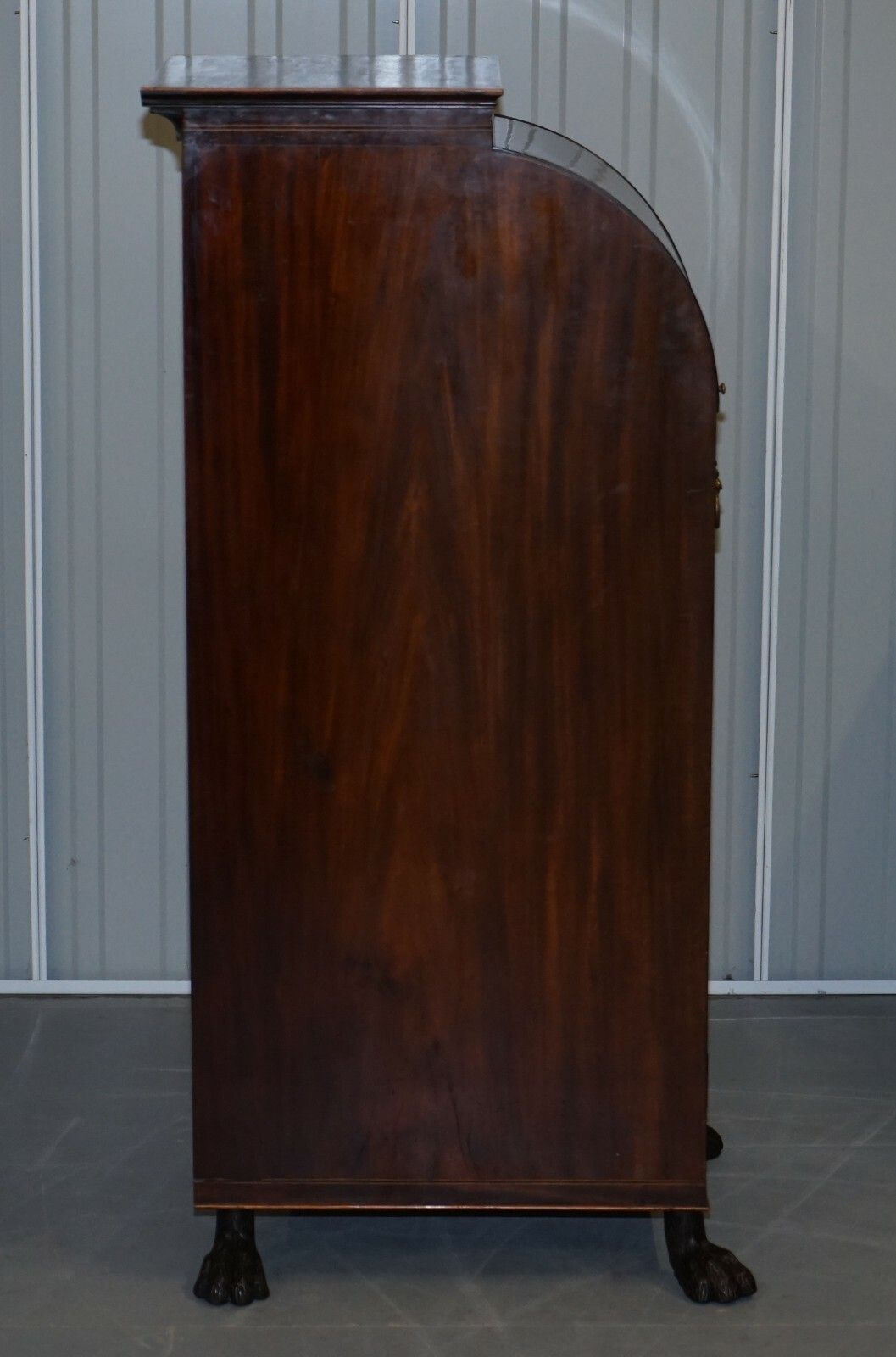 Pair Of Antique Regency Flamed Mahogany & Gilt Bronze Drinks Cabinet Pedestals photo vinterior