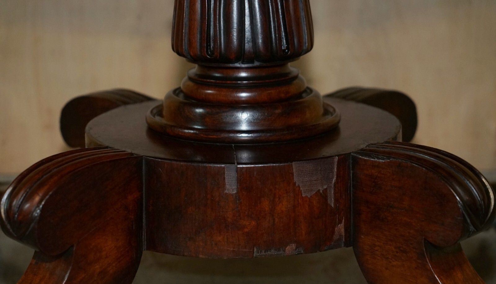 Stunning Antique William IV 1830 Rosewood & Green Leather Library Dining Table photo vintage