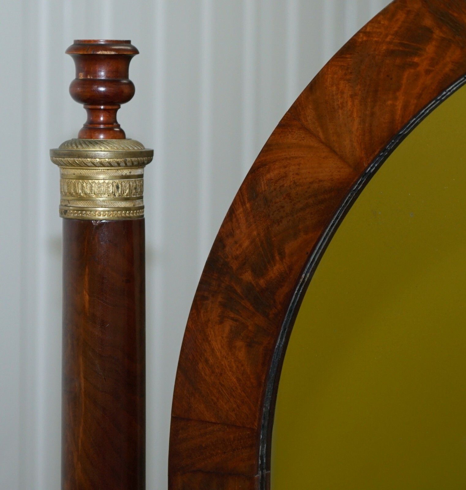 French Empire Mahogany & Gilt Metal With Candles Cheval Mirror Circa 1810 photo Home Decor