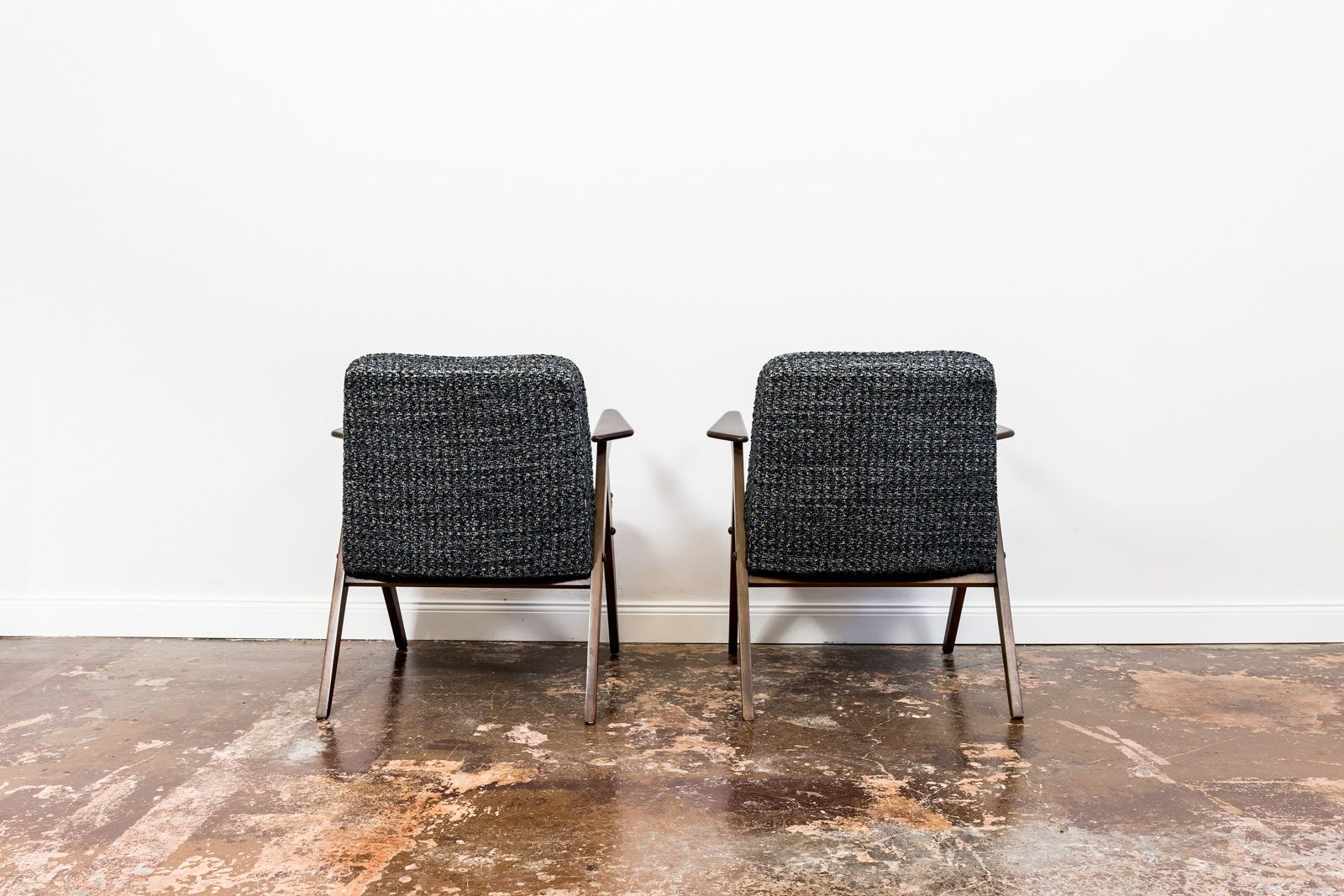 Mid Century Modern "Bunny" Armchairs, Poland, 1970's, Set Of 2 photo for sale