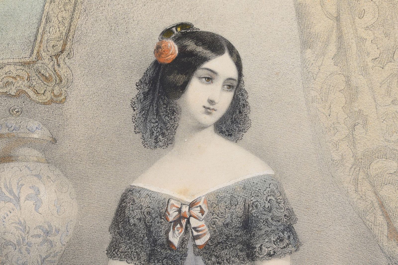Pair Of Prints, 1800s, Paper, Antique photo buy