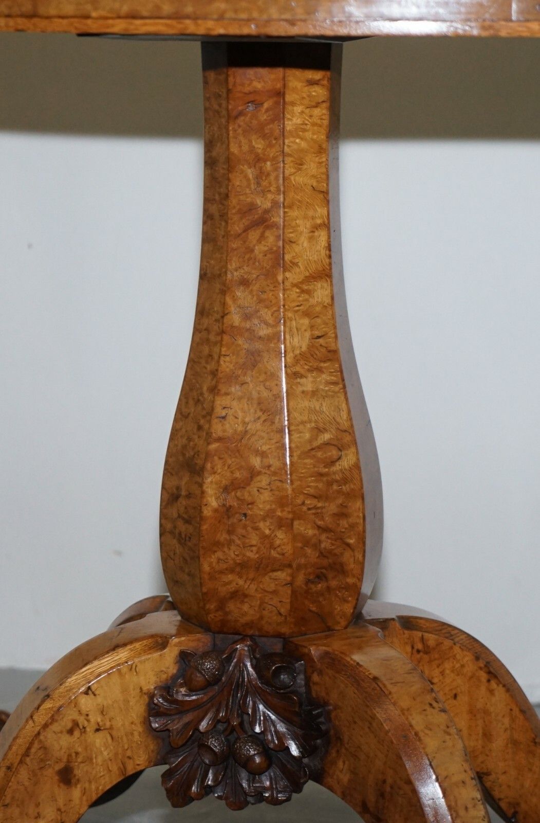 Very Fine Circa 1835 William IV Antique Pollard Oak Folding Card Pedestal Table photo buy