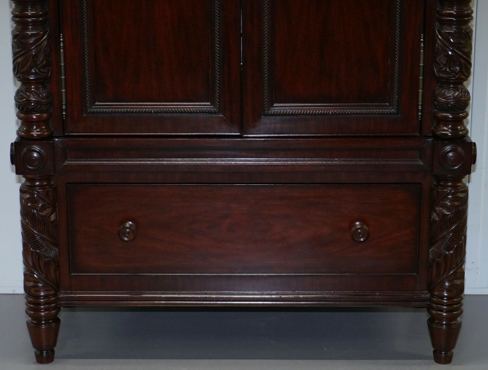 Huge Ralph Lauren Safari Collection Solid American Mahogany Television Cabinet photo Furniture