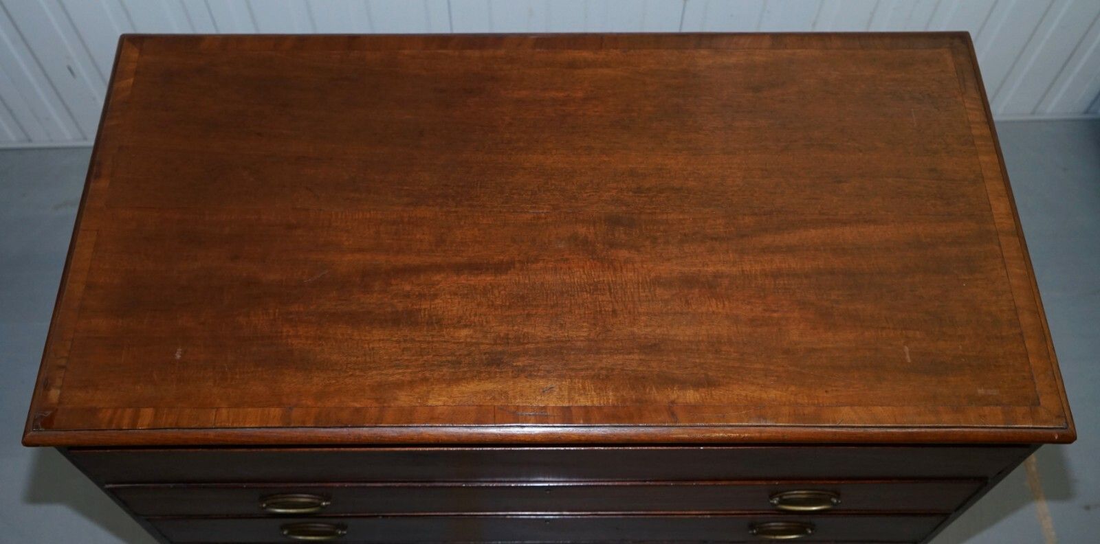 Robert Gillows II 1790 Writing Library Mahogany Chest Of Drawers Leather Slope photo vinterior