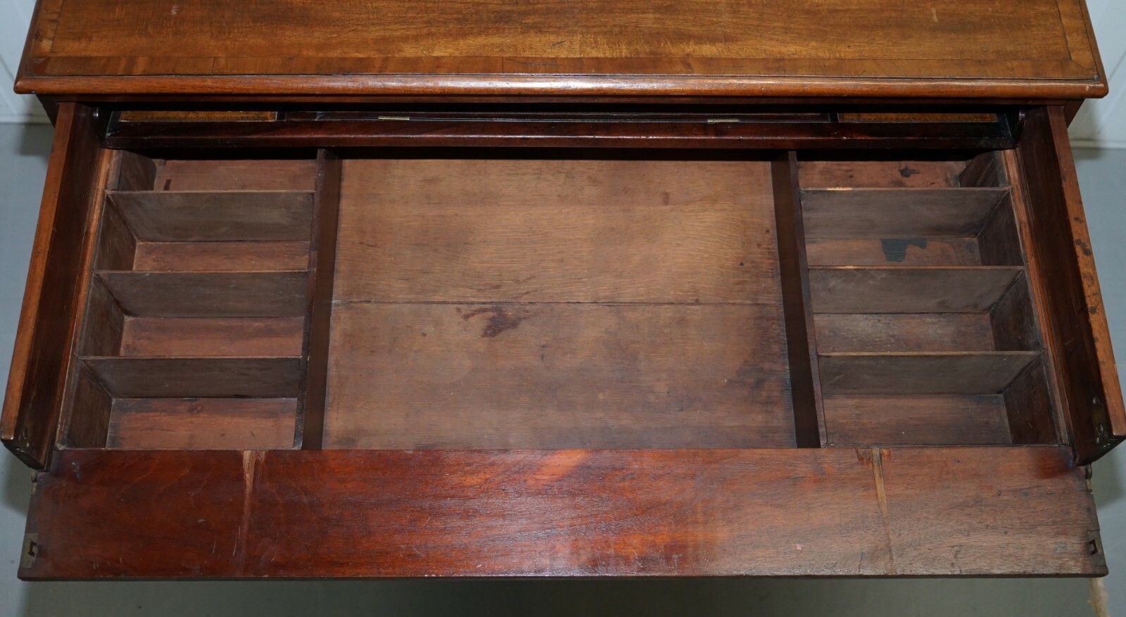 4500.0 Robert Gillows II 1790 Writing Library Mahogany Chest Of Drawers Leather Slope photo