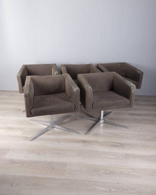Cubica Swivel Chair In Metal And Fabric By Verzelloni, 2000s