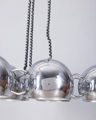 Chrome Metal Chandelier By Goffredo Reggiani For Reggiani, 1970s photo 1075.0