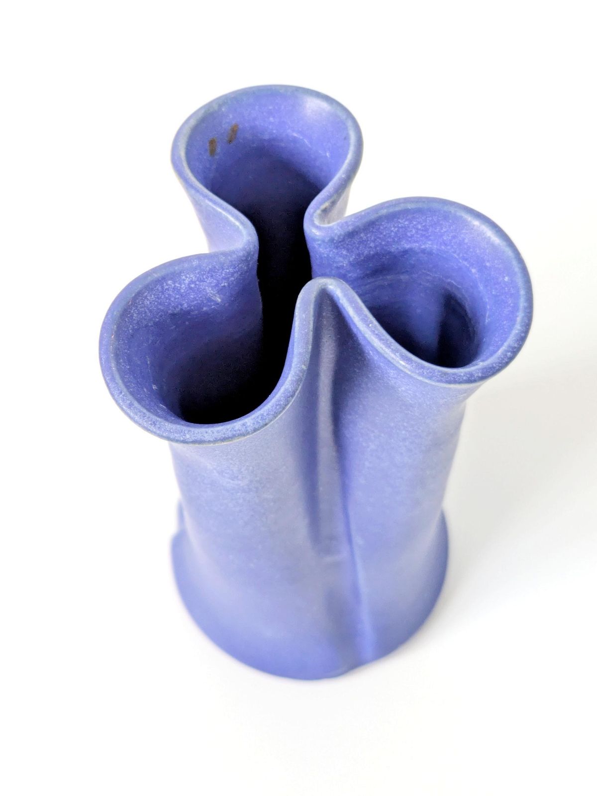 Midcentury Aage Würtz Ceramic Bud Vase, Danish Pottery, Rich Blue Glaze, 1960s Scandinavian Decor photo vintage