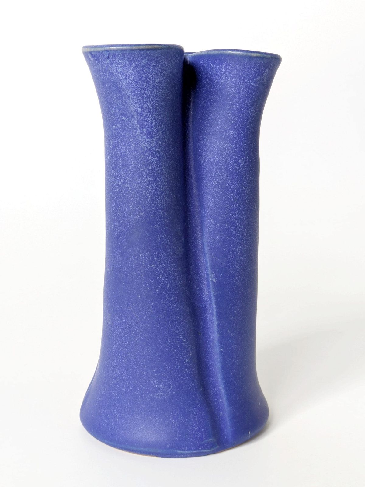 photo furniture Midcentury Aage Würtz Ceramic Bud Vase, Danish Pottery, Rich Blue Glaze, 1960s Scandinavian Decor