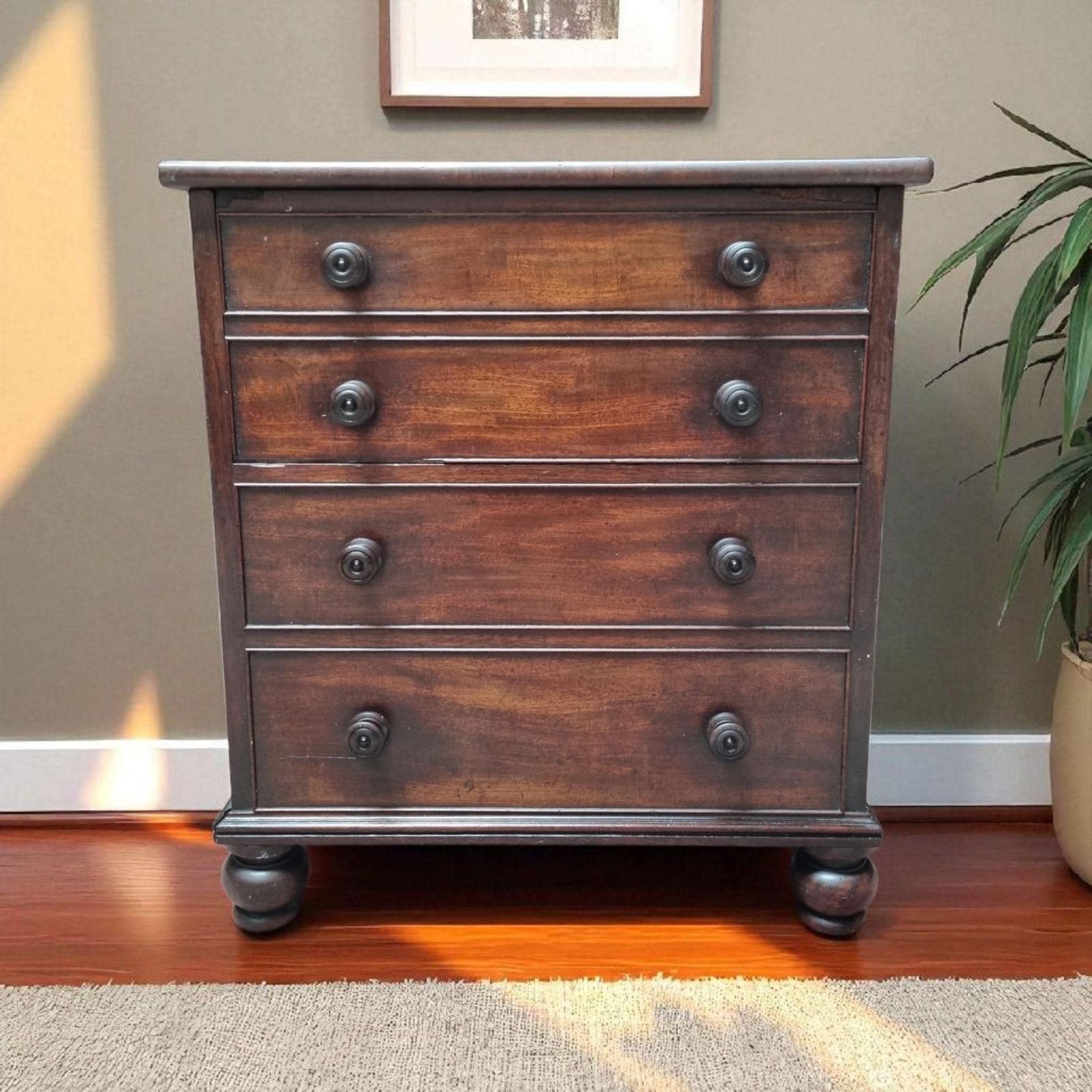 Antique Victorian Mahogany Faux Drawers Commode / Made In England C1860 photo 400.0