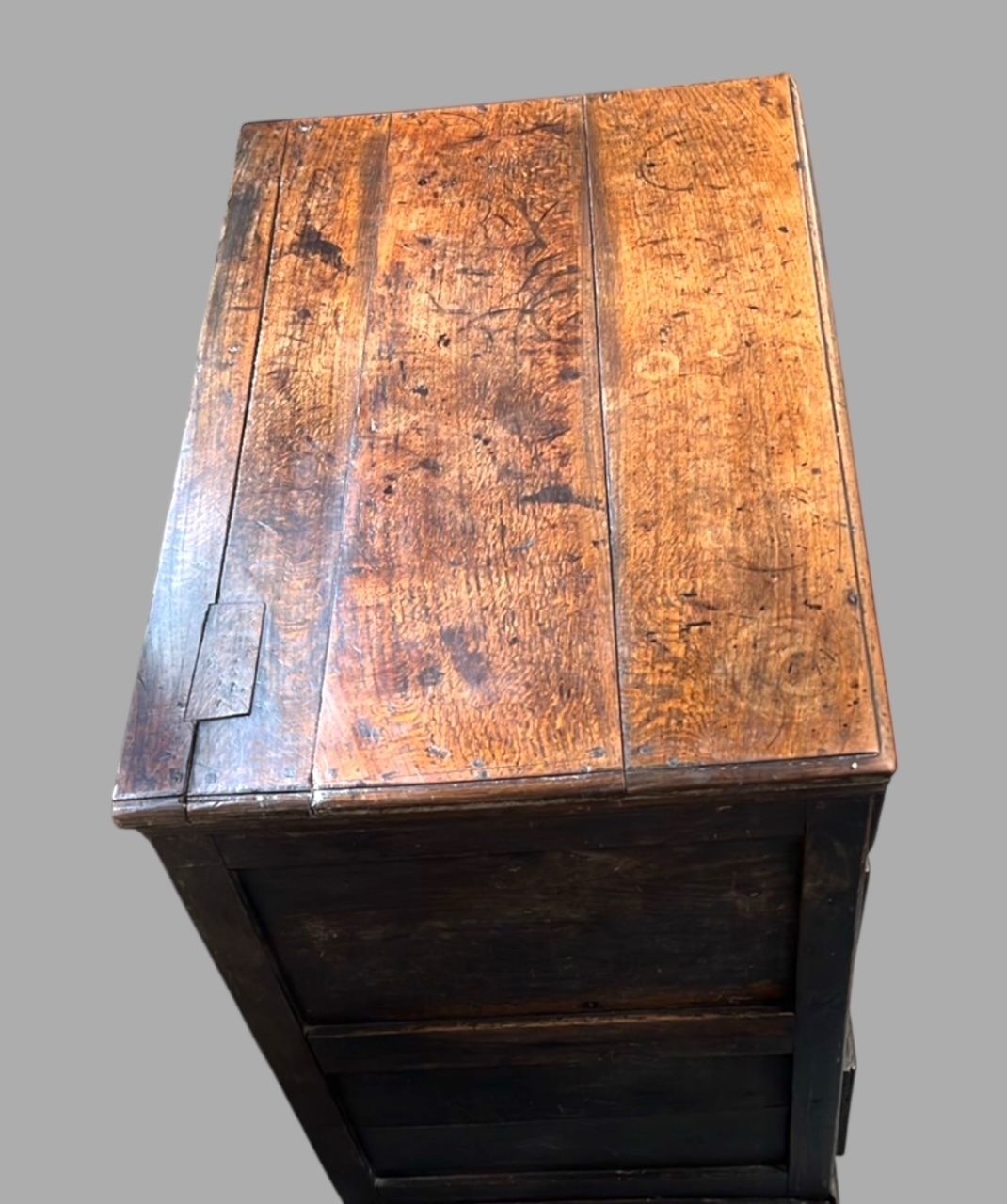 An Early 18th Century Jacobean Style Oak Chest Of Drawers photo for sale