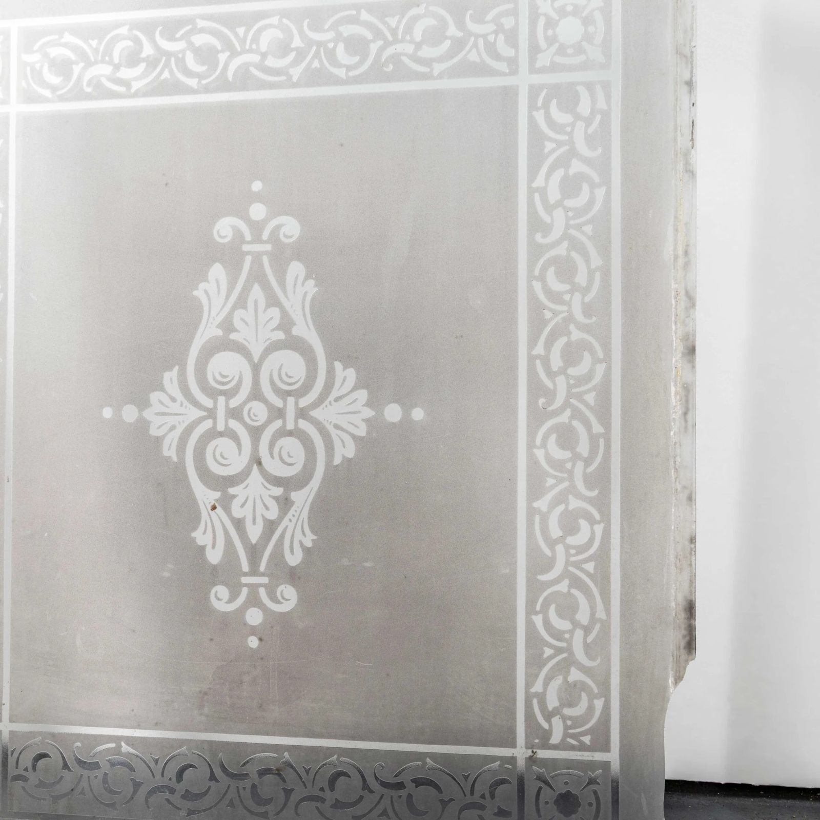 1910’s Etched Glass Window Panels – Set Of Four photo Home Fixtures
