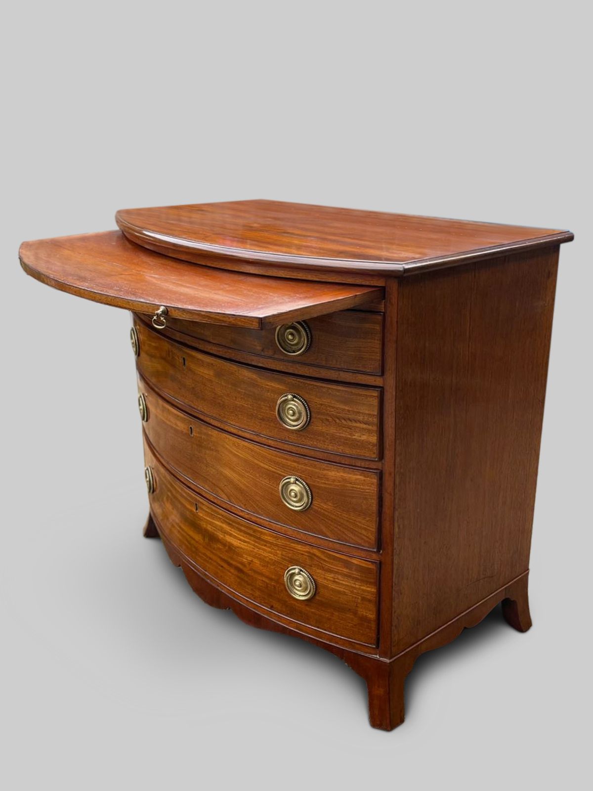 Georgian Mahogany Bow Front Chest Of Drawers photo for sale