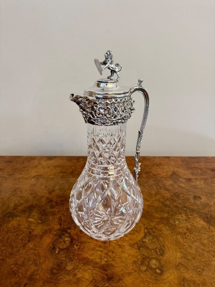 Outstanding Quality Pair Of Edwardian Silver Plated Claret Jugs photo Home Decor