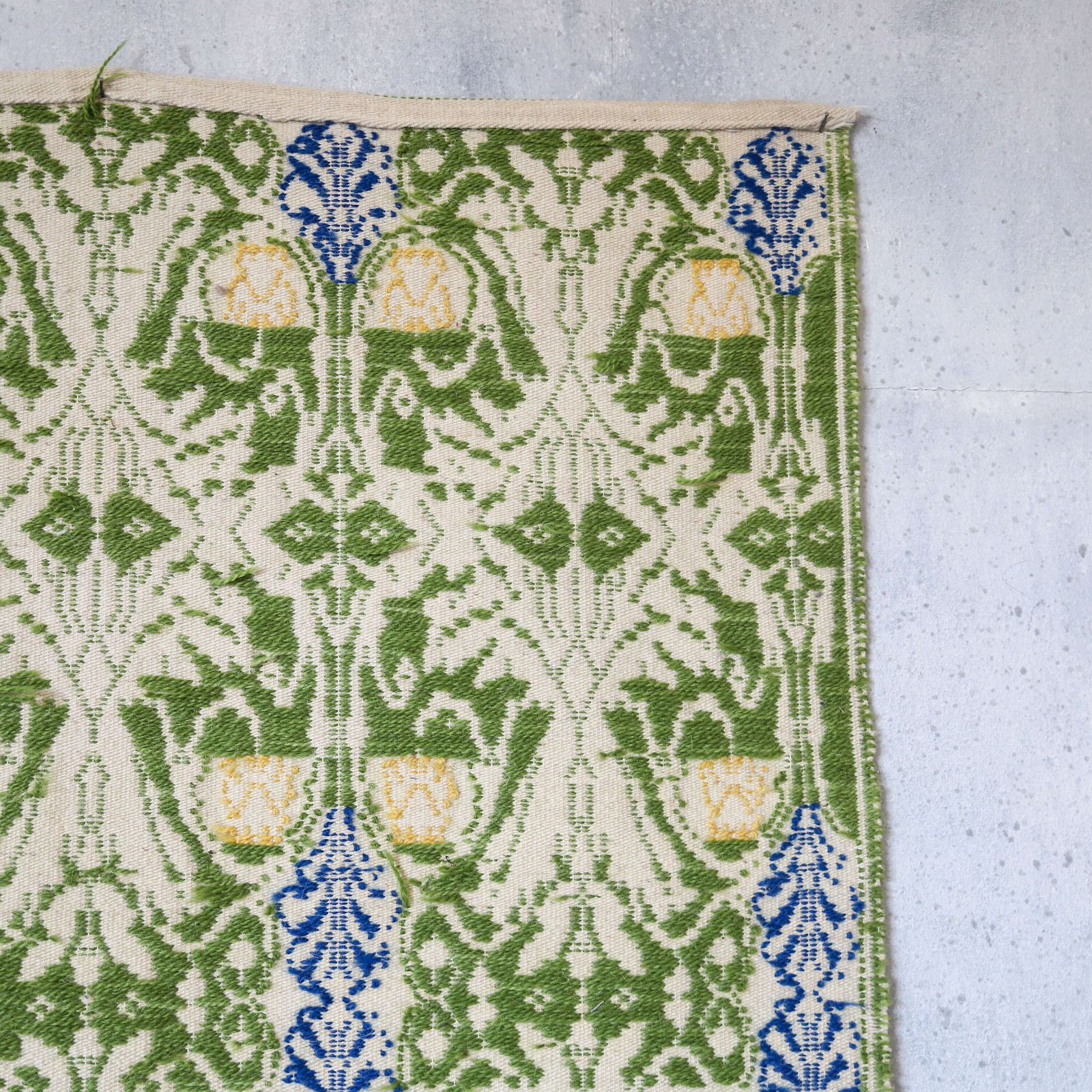 photo furniture Vintage Vibrant Portuguese Flatwoven Kilim Runner/Rug