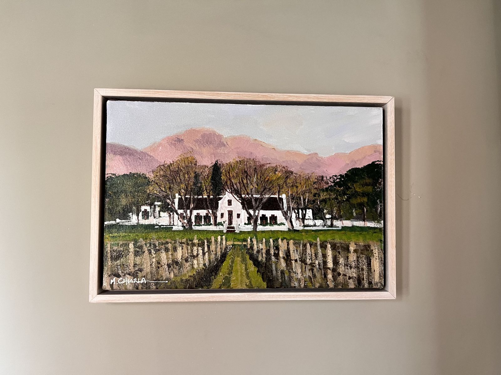 Mauro Chiarla (1949–2022) – “Cape Dutch Vineyard Farm” – Oil On Canvas Original With Coa