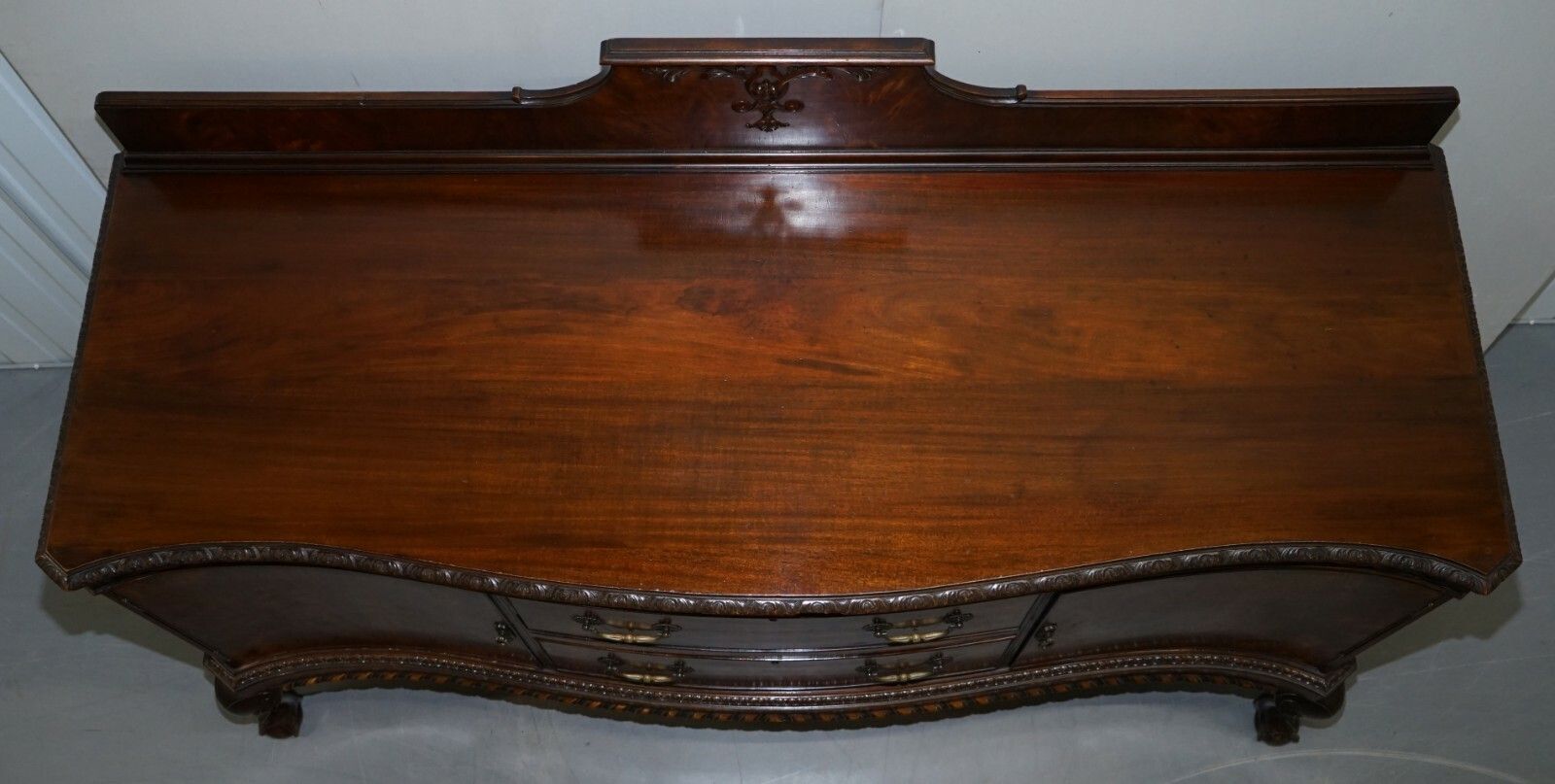 Victorian Thomas Chippendale Claw & Ball Feet Sideboard Flamed Curl Mahogany photo vintage