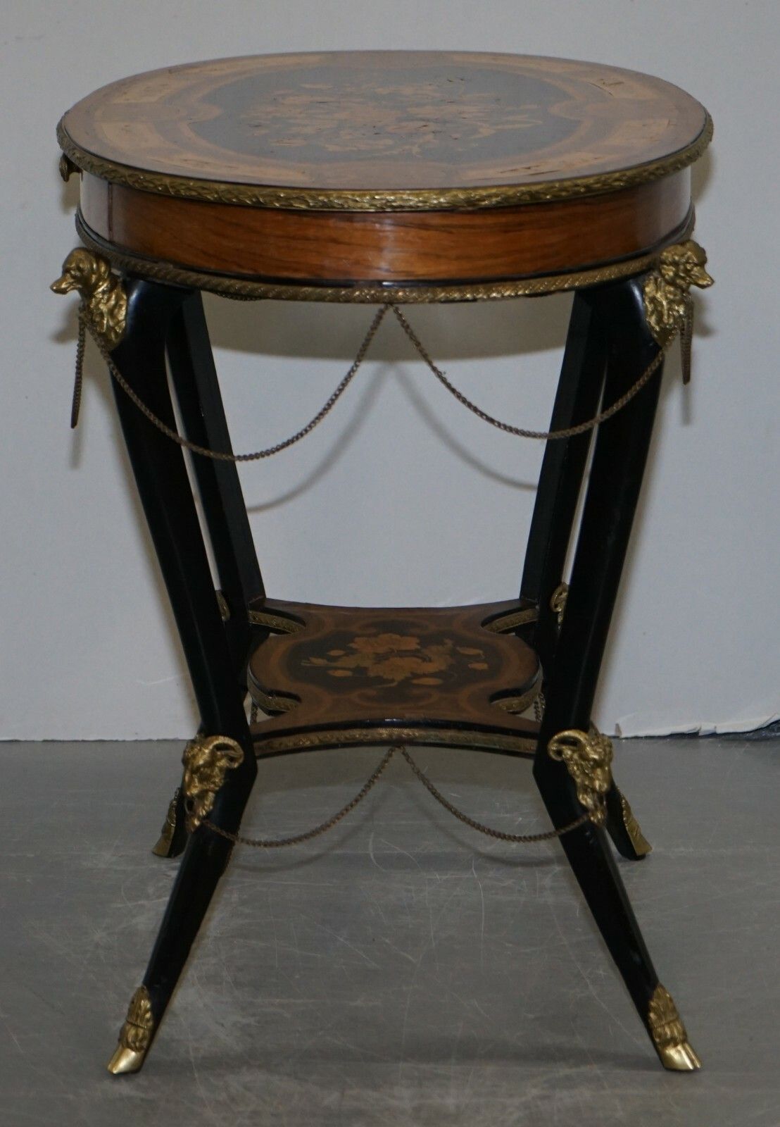 Furniture Rare Antique French Gilt Bronze Occasional Table Auguste Maximilien Delafontaine photo