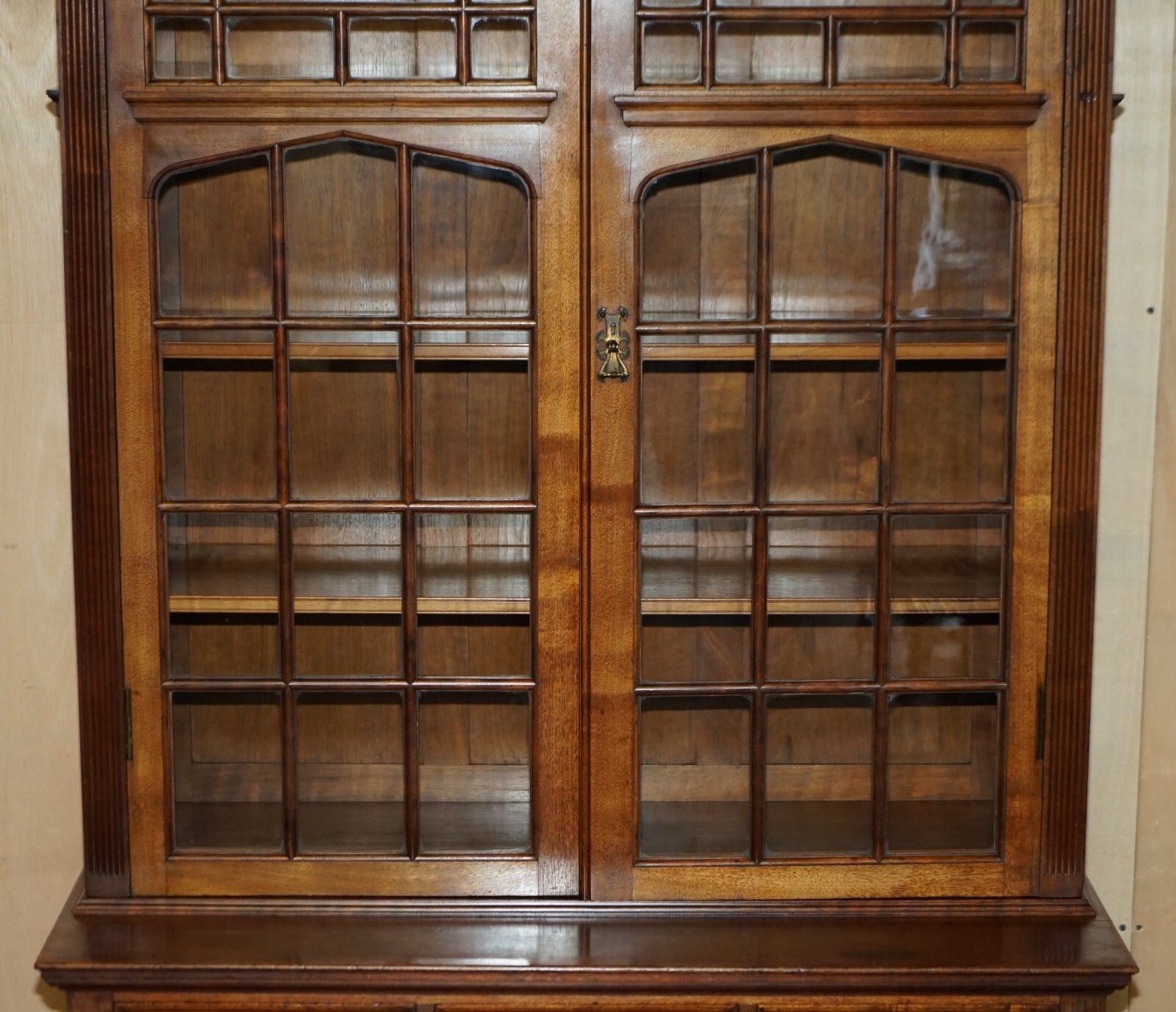 Antique Fully Stamped Jas Shoolbred Victorian Astral Glazed Library Bookcase photo 3950.0