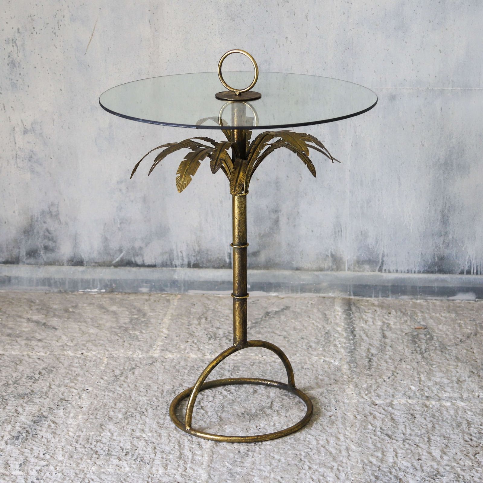 photo for sale Mid Century Glass Table   Gatsby Glass Top Table