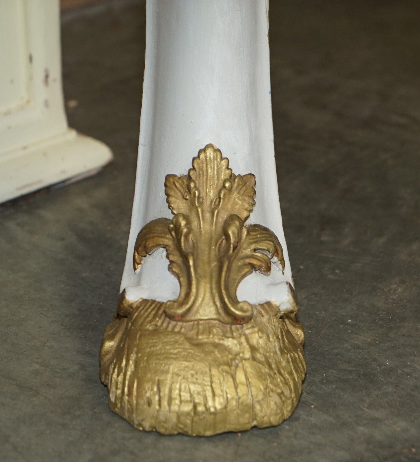 Antique Italian Hand Carved Giltwood & Marble Console Table Circa 1860 Venice photo vintage