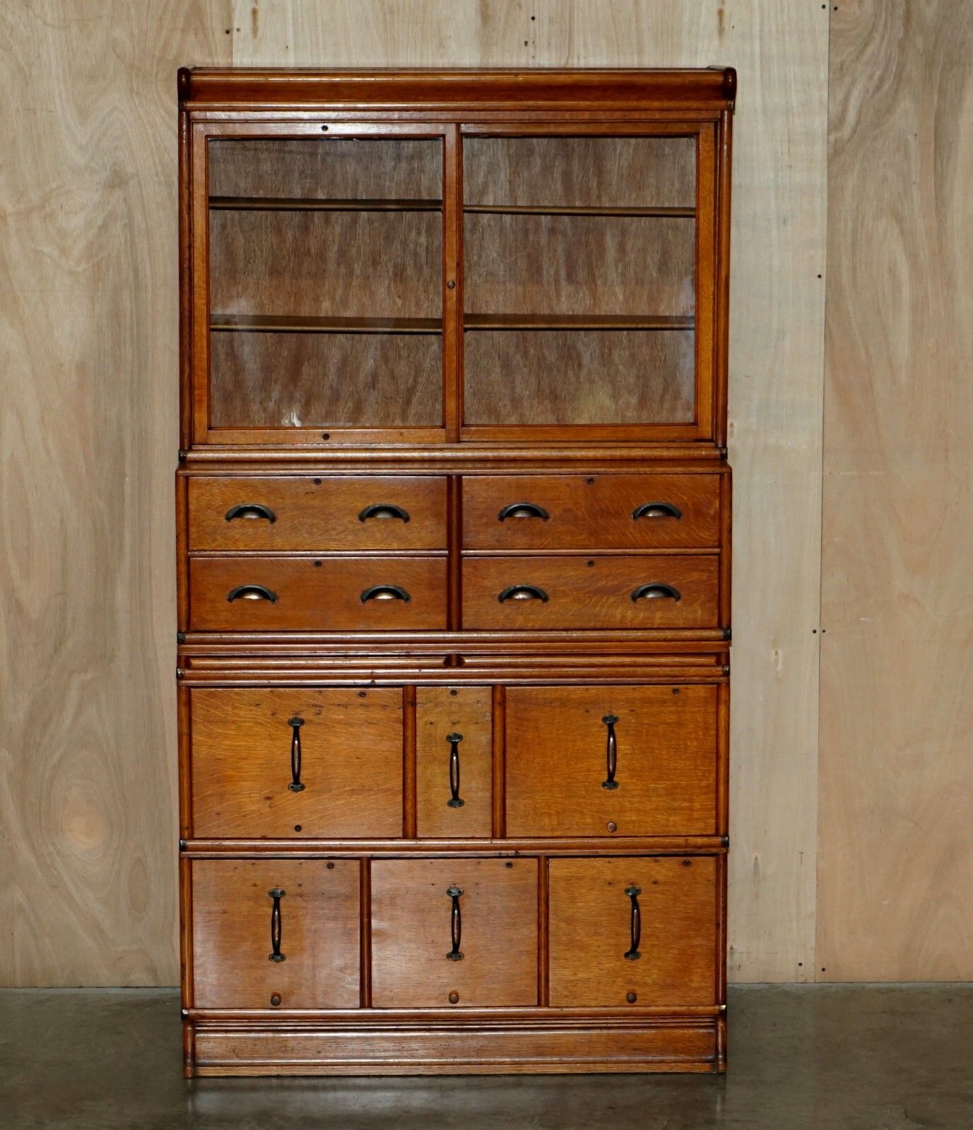 Super Rare Antique Globe Wernicke Haberdashery Shops Cabinet Filing Bookcase photo for sale