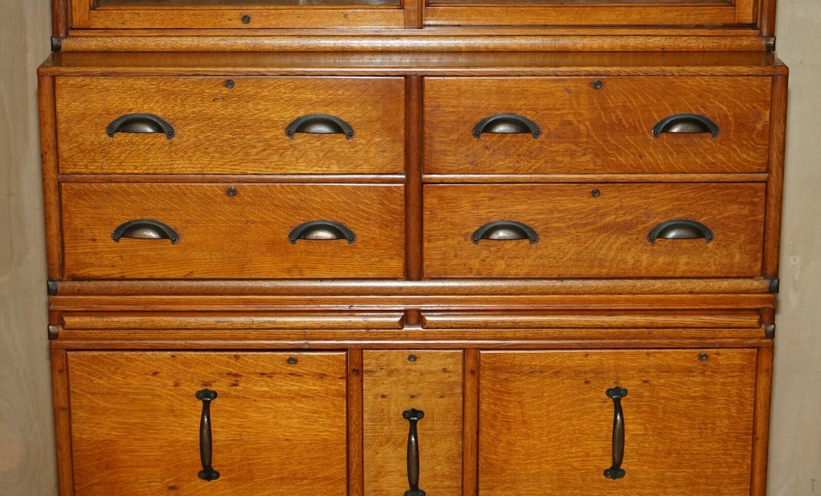 Super Rare Antique Globe Wernicke Haberdashery Shops Cabinet Filing Bookcase photo 3950.0