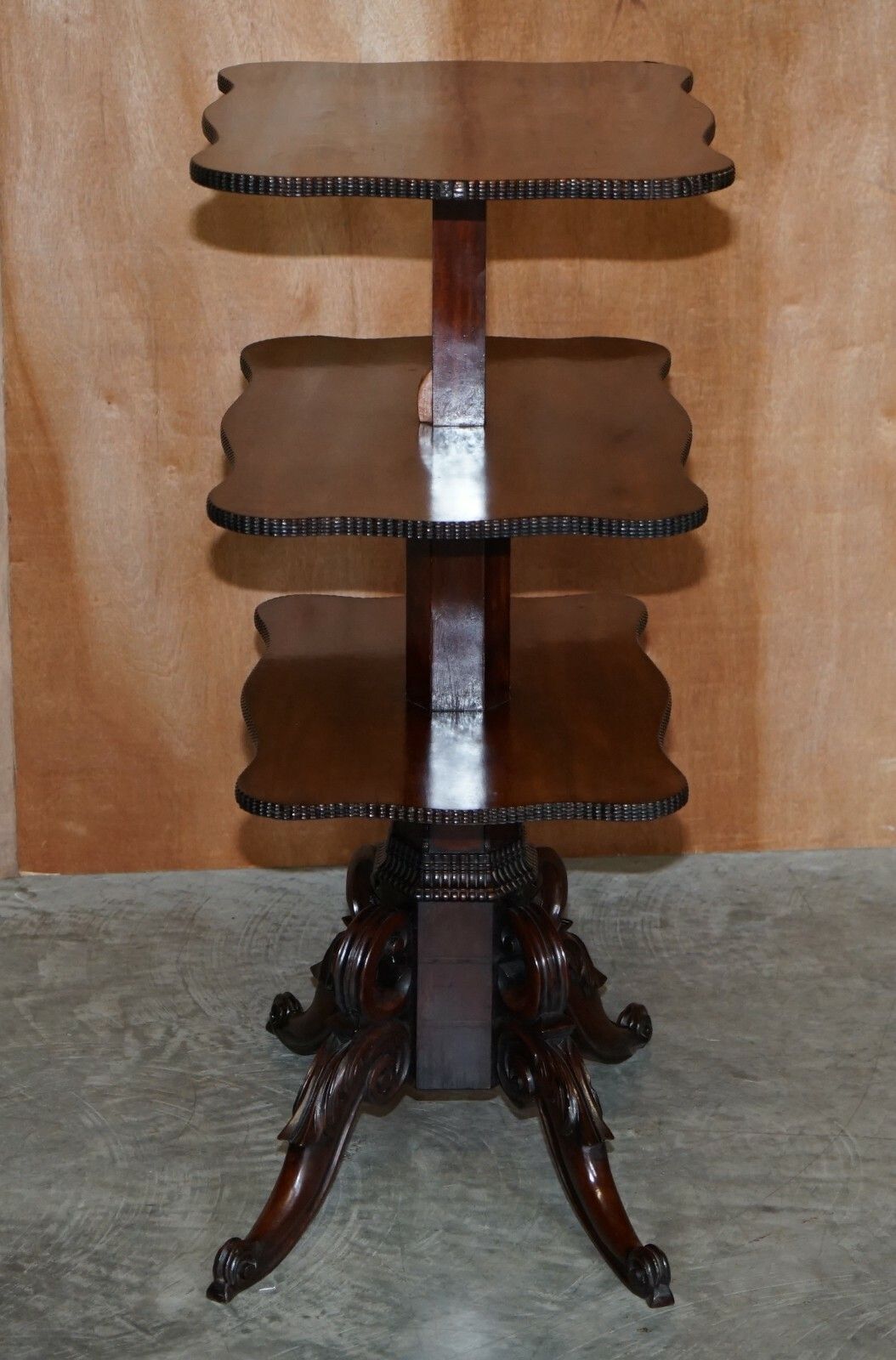 photo for sale Restored Antique Gillows Cuban Mahogany Dumb Waiter Metamorphic Occasional Table