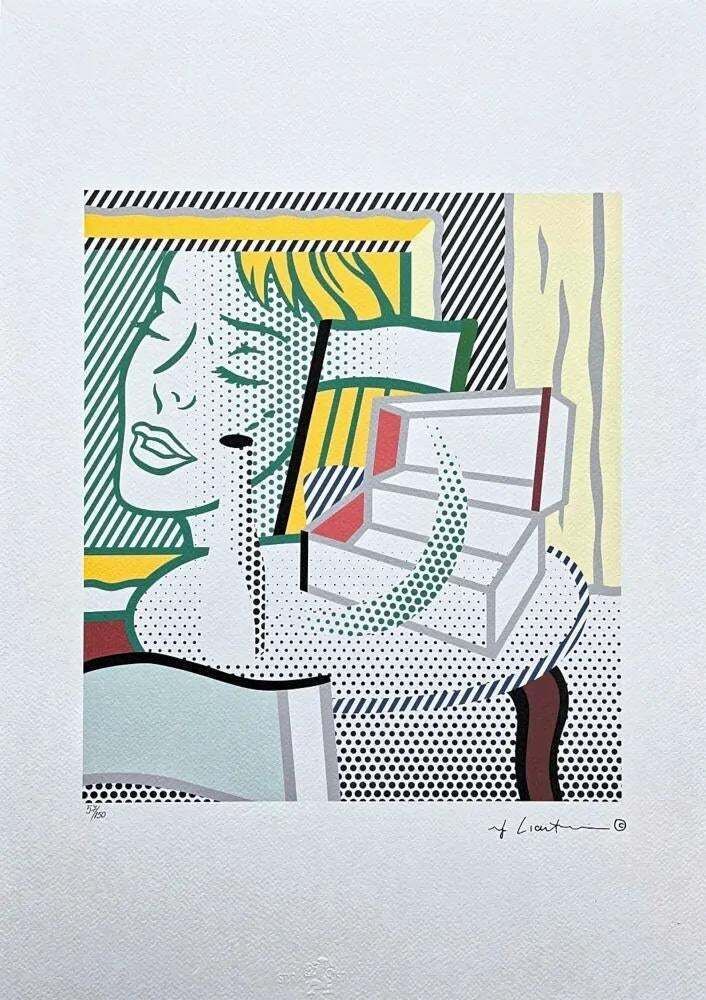 Roy Lichtenstein — Dreamy Girl, Executed In The 1990s. Limited Edition Silkscreen