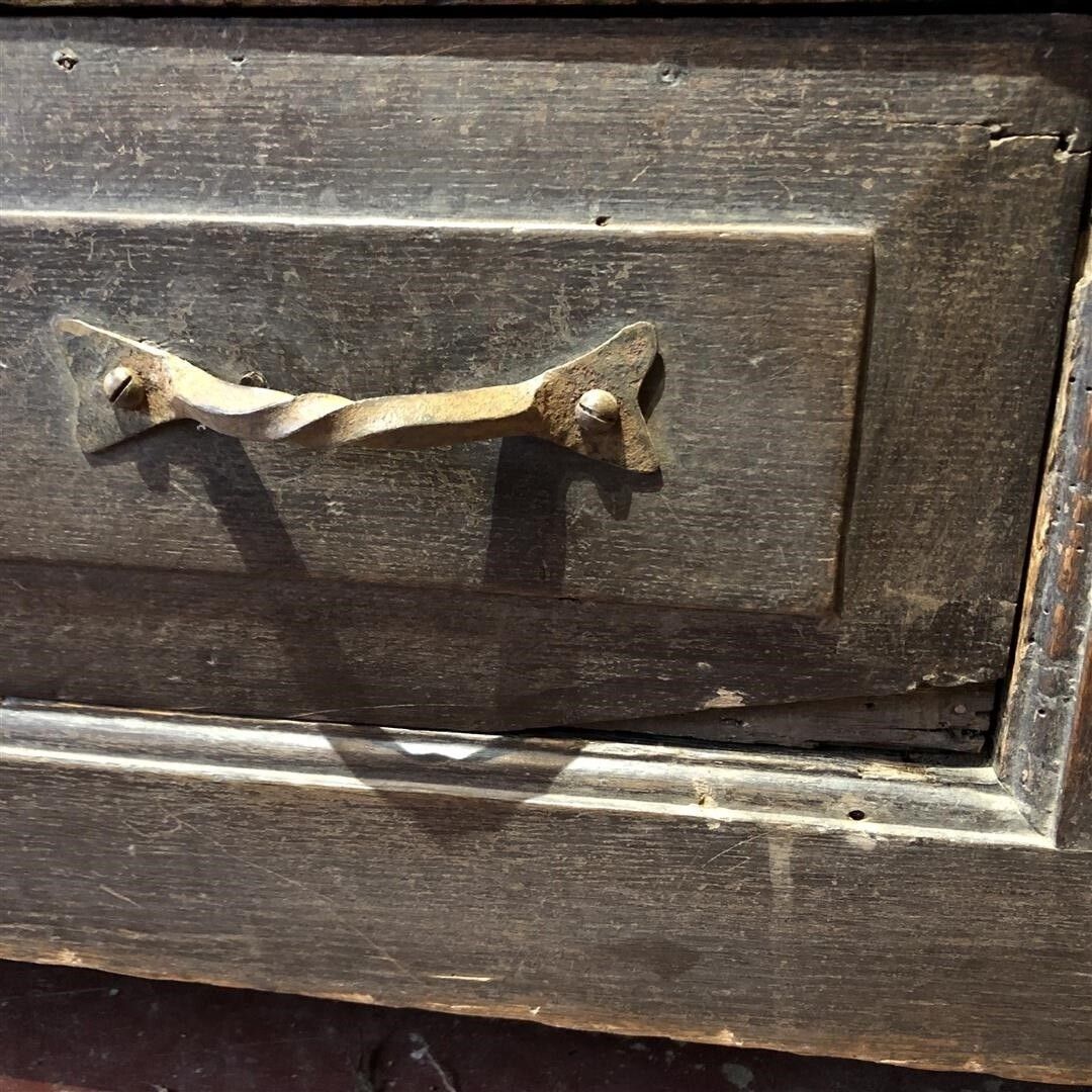 photo buy Antique Oak Large French Country Kitchen Cupboard 19th Century