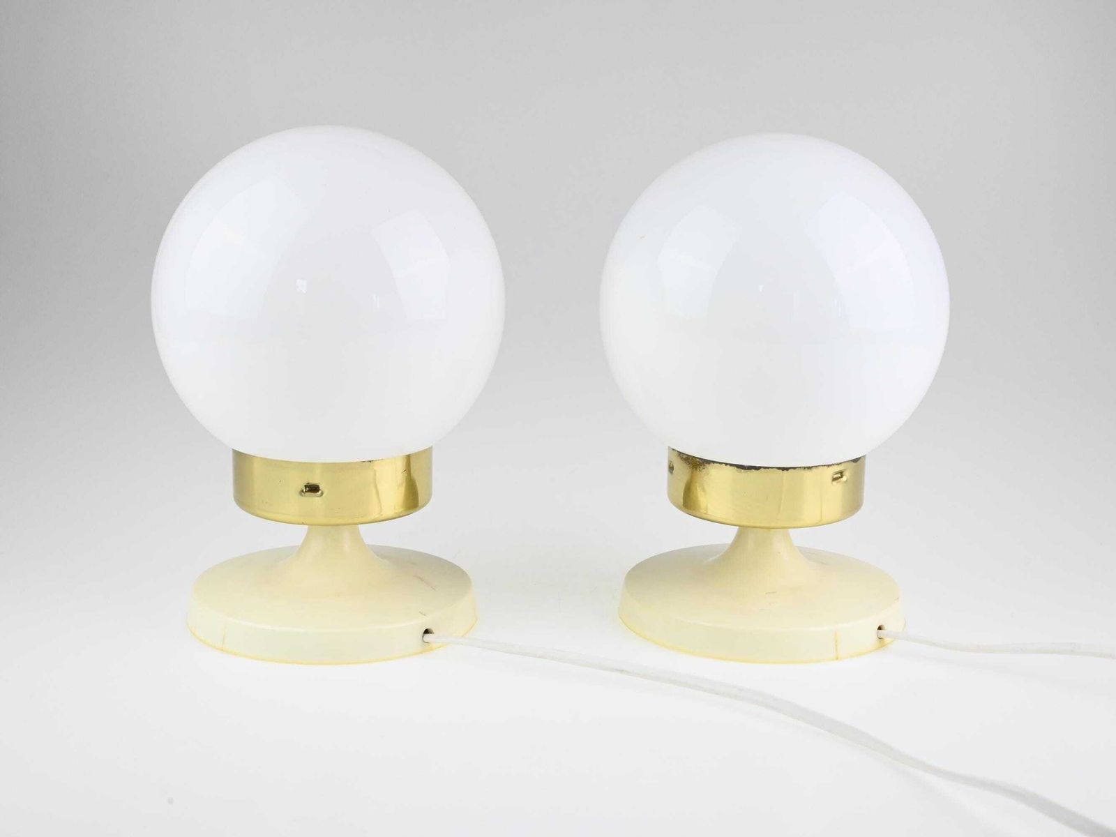 Pair Of Mid Century Lamps, Table Lamps, Desk Lamps, Bedside Lamps, Mid Century Lamps, White Lamp, Pair Of Lamps, Table Lights,Retro Lighting photo furniture