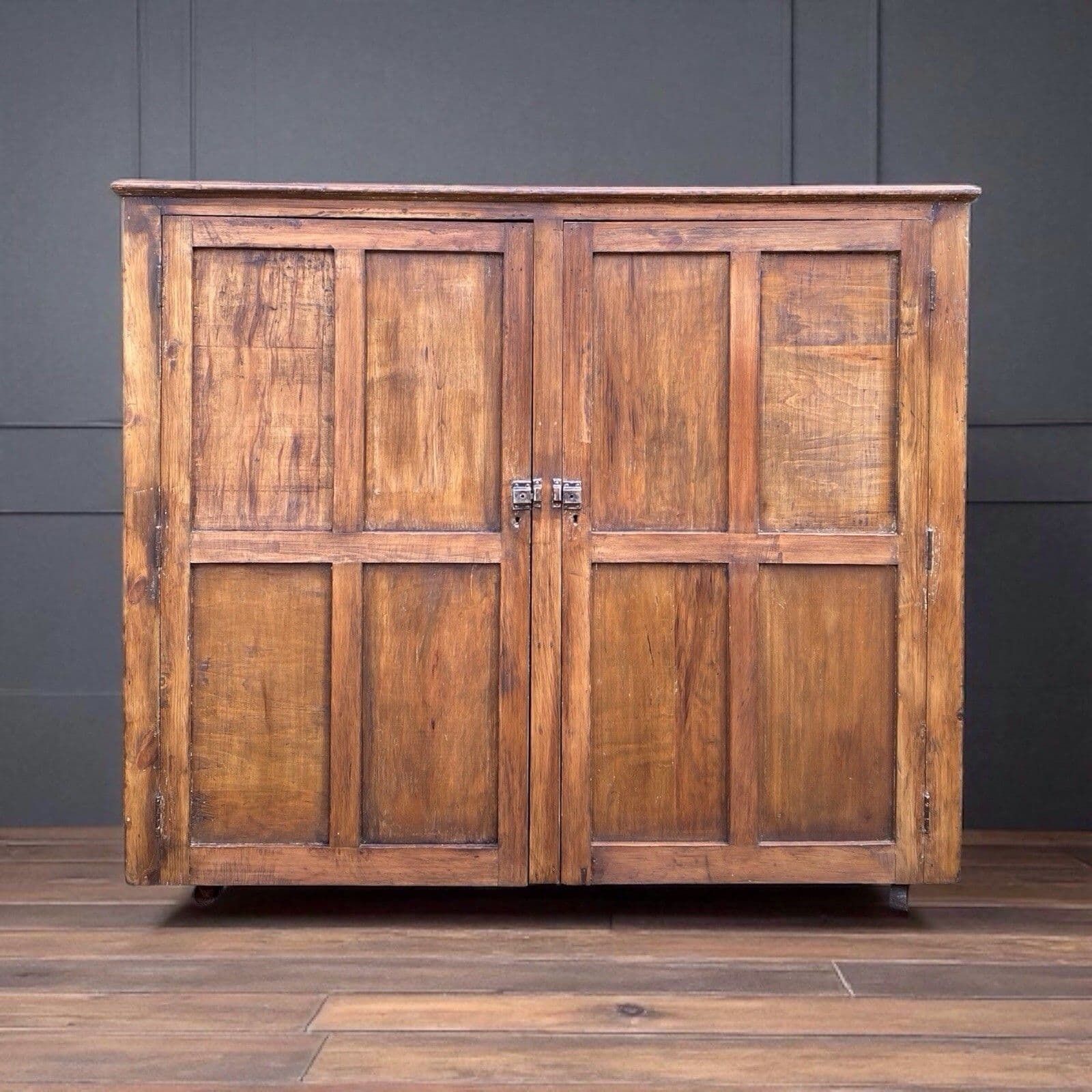 Rustic Large Antique Vintage Early 1900’s Pine And Ply School Cupboard photo buy