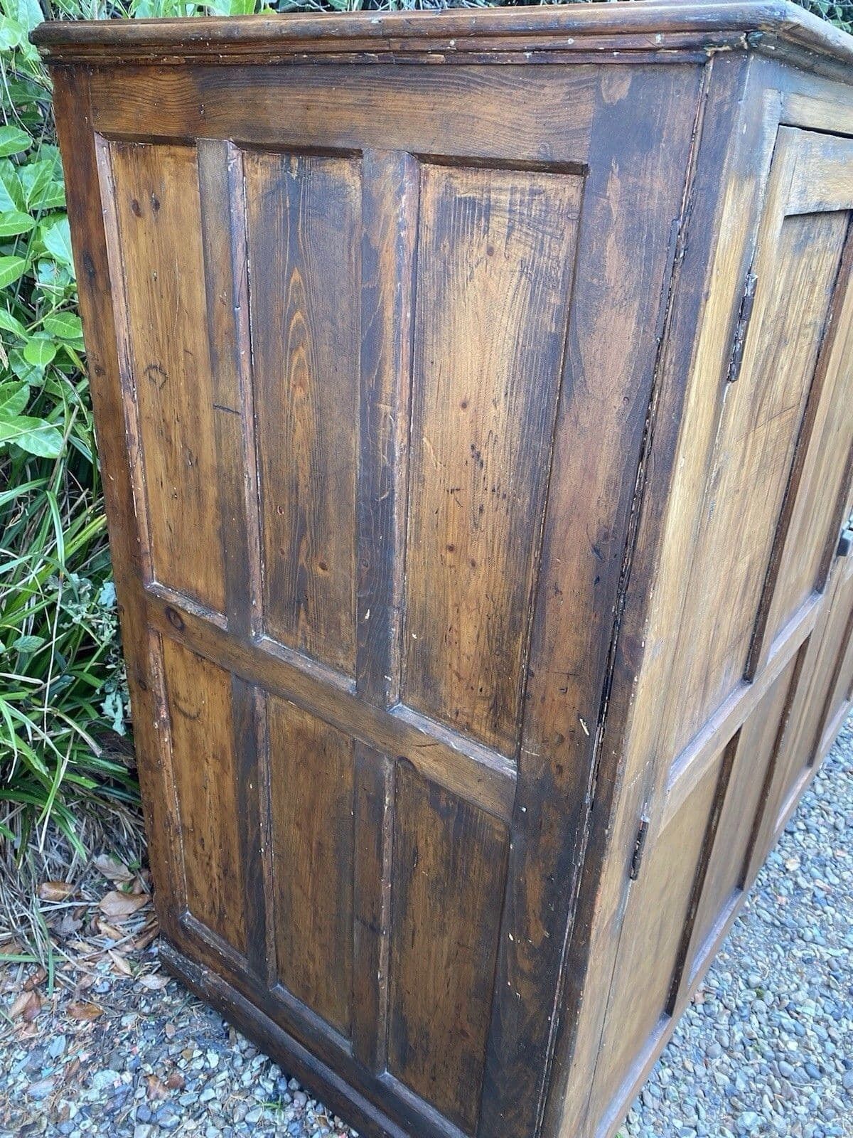 Rustic Large Antique Vintage Early 1900’s Pine And Ply School Cupboard photo vintage