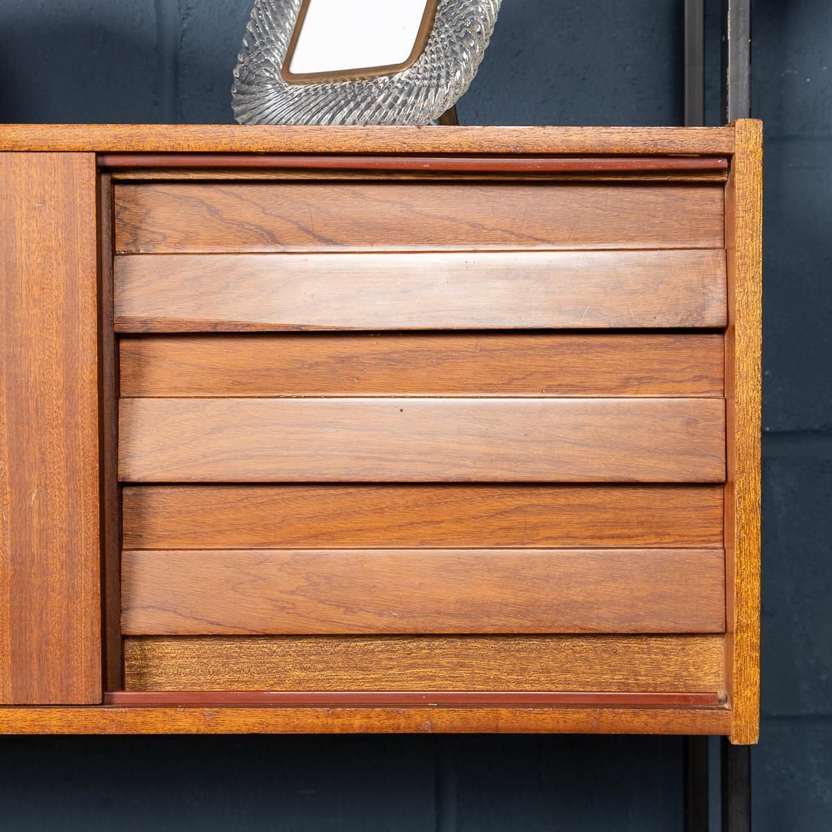 photo for sale Vintage 20thc Italian Modular Teak Wall Cabinet C.1960