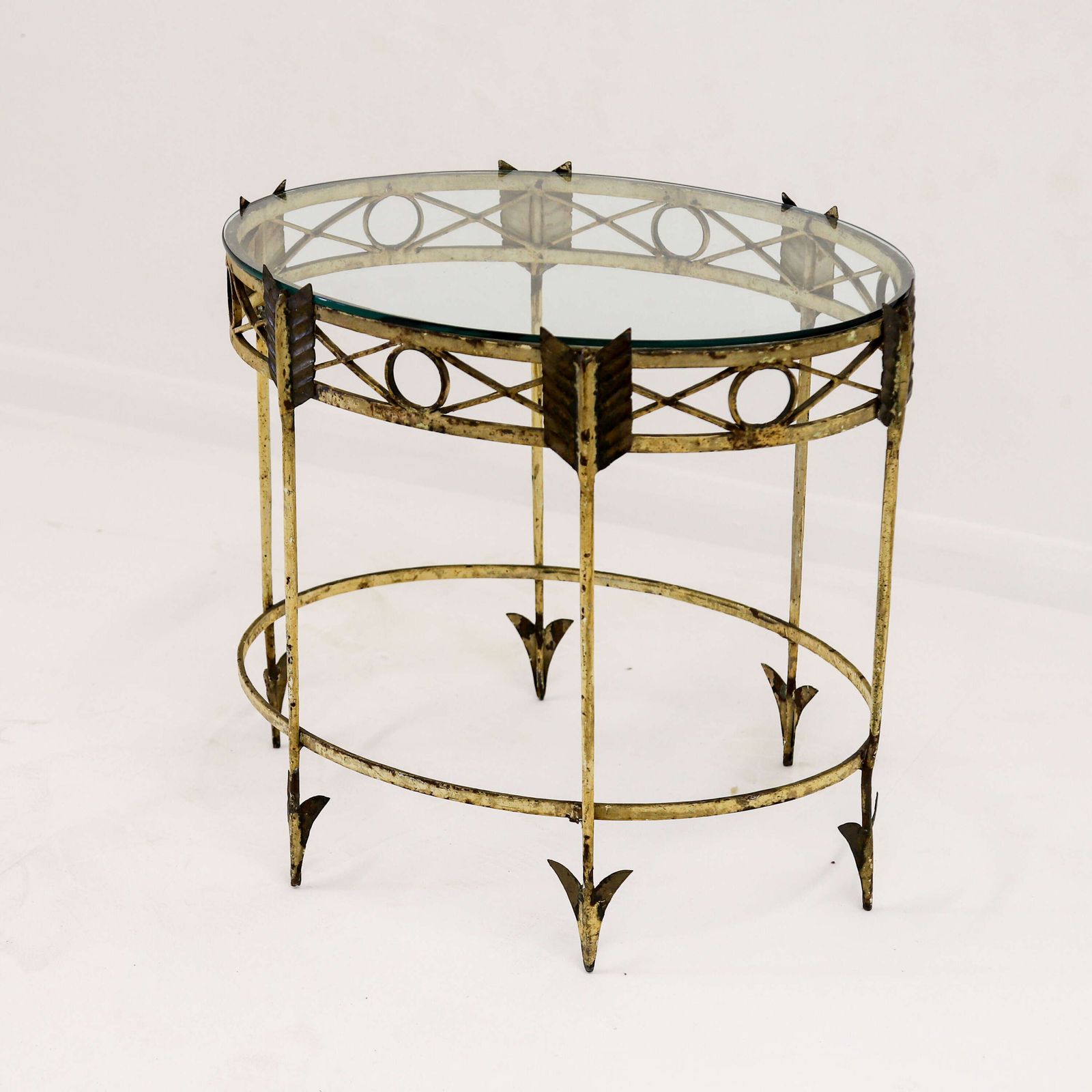 Mid Century Antique French Gilt Metal Coffee Or Drinks Table photo Furniture