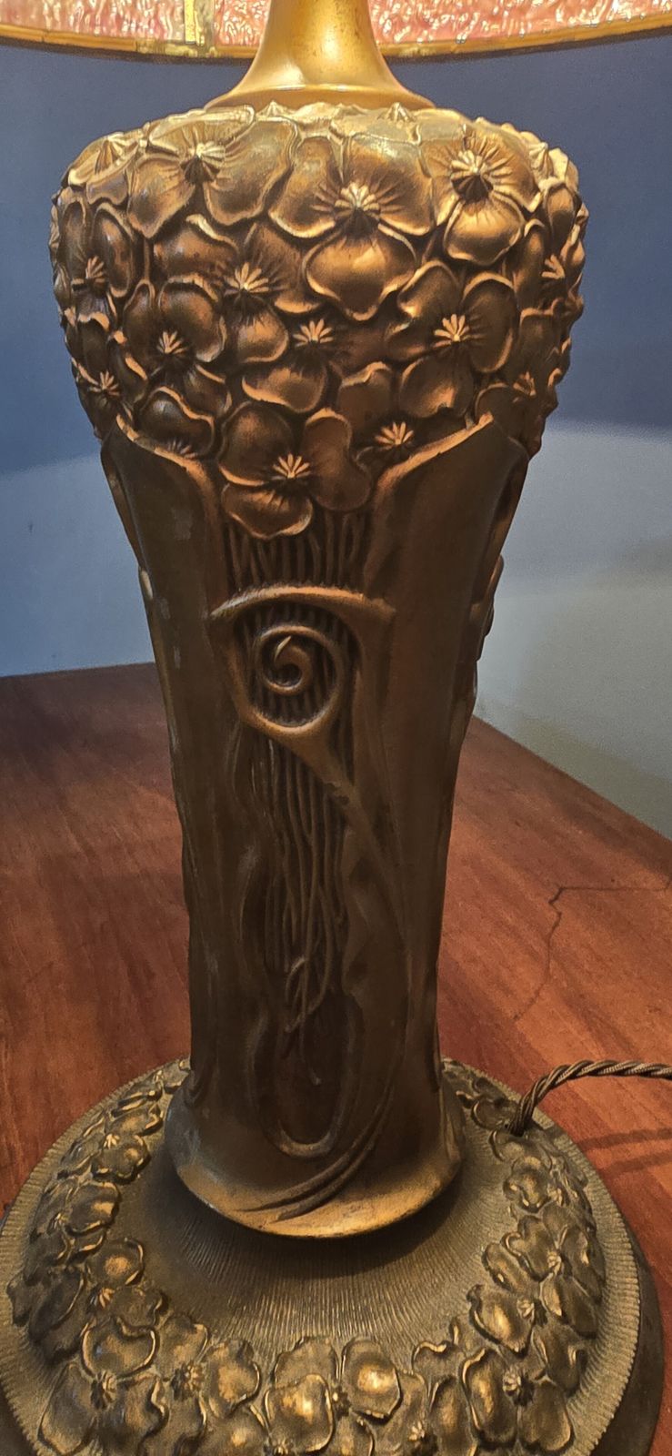 Superb Art Noveau Lamp By The Charles Parker Company photo for sale