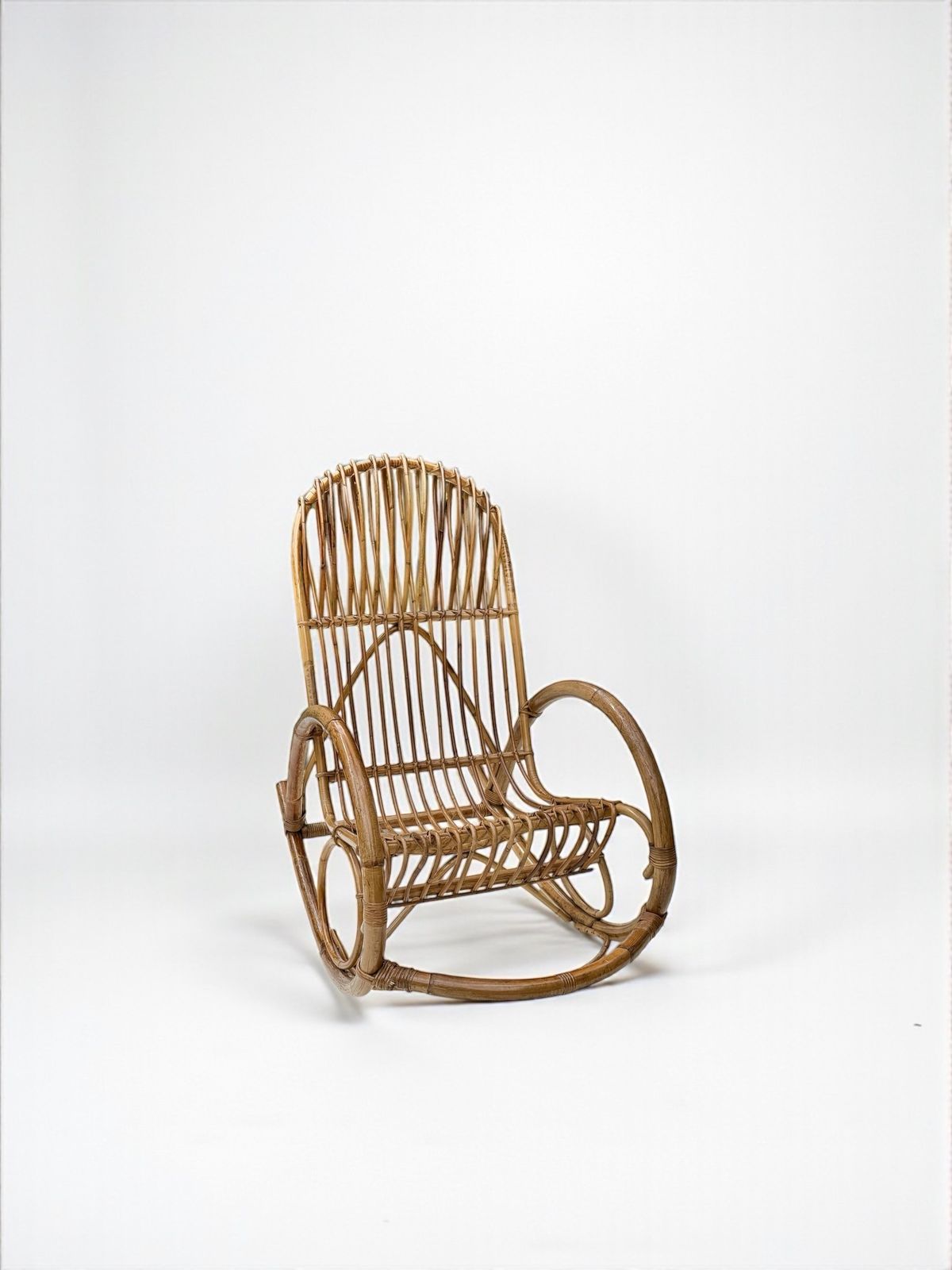Franco Albini, Bamboo Rocking Chair, Italy 1950's photo vinterior