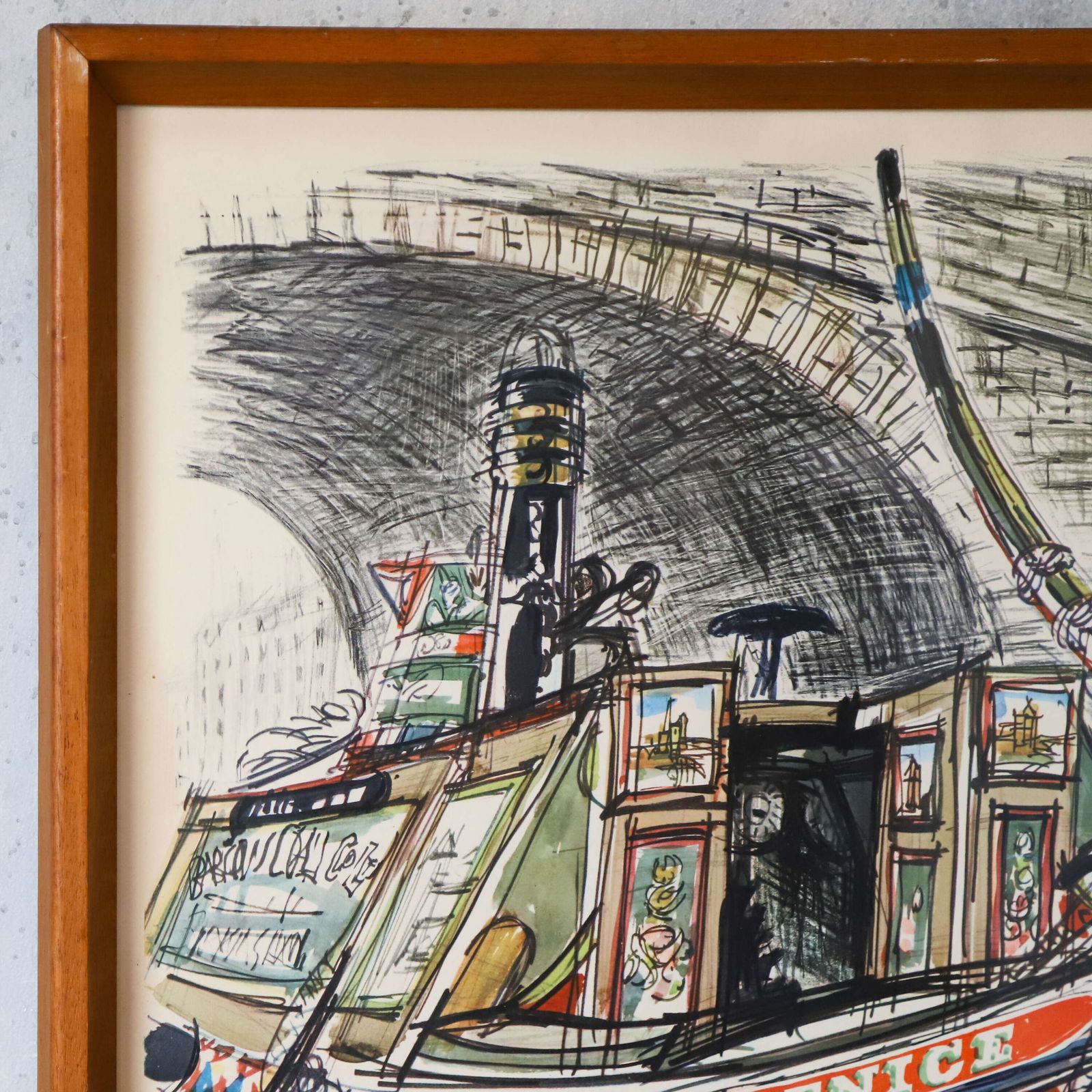 photo furniture Vintage Underground Poster   “Little Venice” Canal Boat By John Finnie, 1965