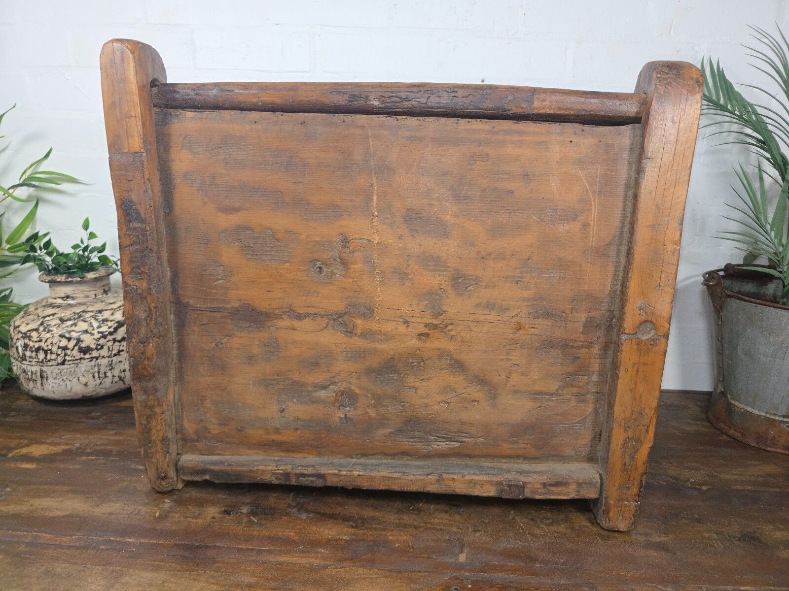 photo for sale Vintage Rustic Wabi Sabi Himalayan Himachal Wooden Trunk Chest Blanket Box