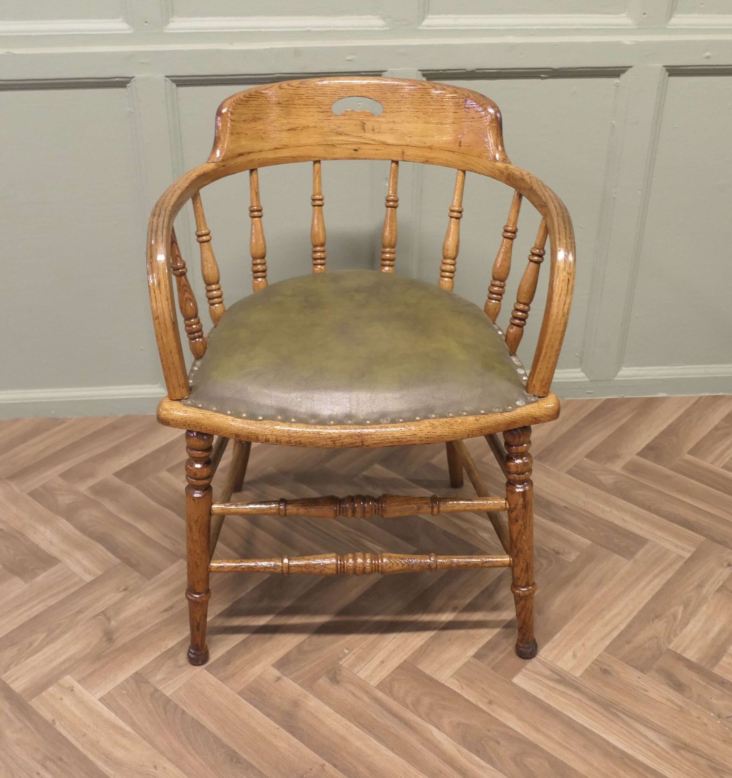 Golden Oak Smokers Bow Office Or Desk Chair photo Furniture