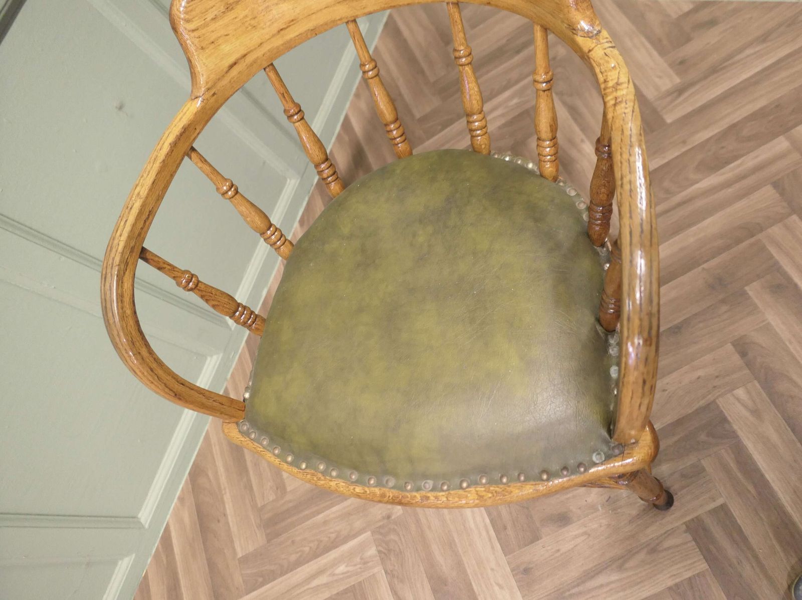 Golden Oak Smokers Bow Office Or Desk Chair photo buy