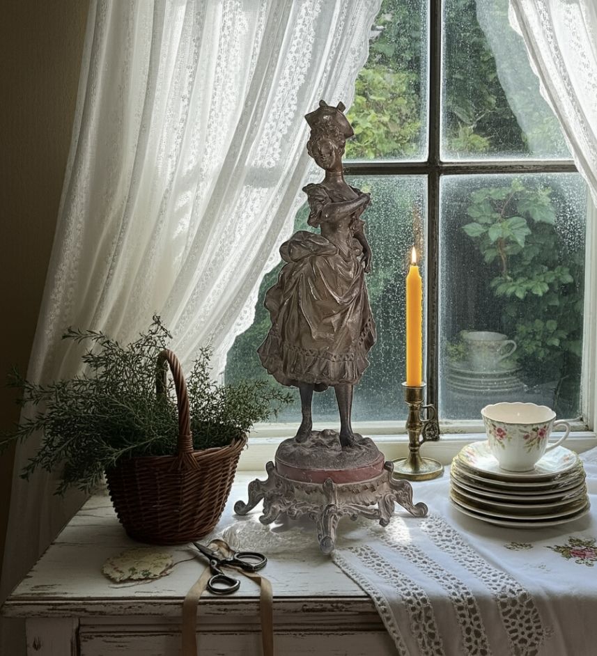 19th Century Classical Bronzed Spelter Sculpture Signed Ernest Rancoulet, Napoleon III Style photo furniture
