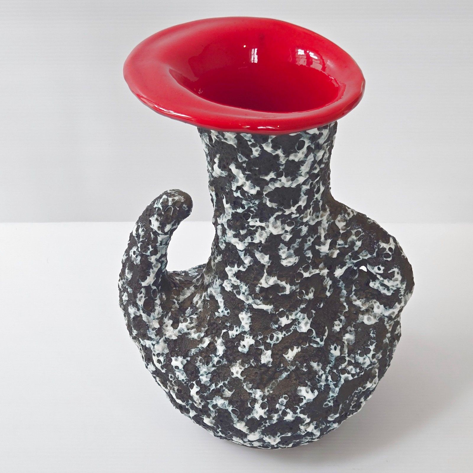186.0 Vintage 1960s Ceramic Vase Fat Lava Vallauris Marius Musarra 60s Retro 1960s photo