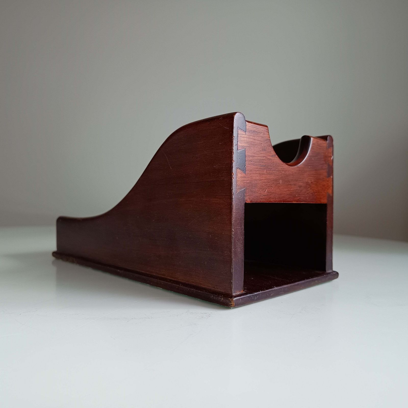Home Decor English Late Victorian To Edwardian Mahogany Veneered Wine Bottle Cradle Single Bottle Holder, Good Quality Half Blind Dovetail Joints, Georgian Style photo