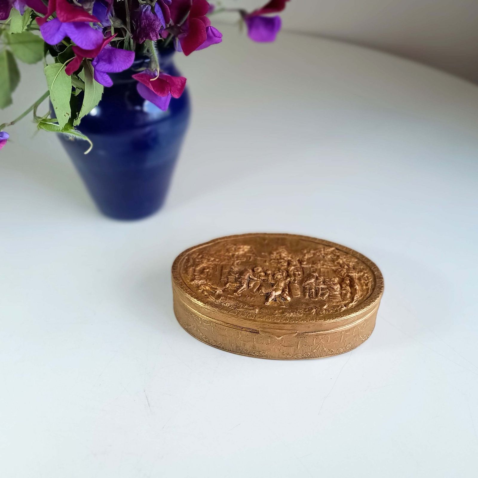 photo for sale Empire Style French Ormolu Trinket Box, C. Late 19th Century