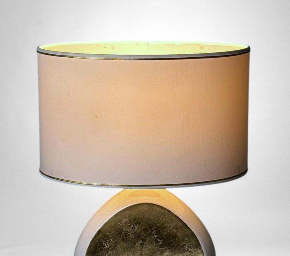 775.0 Le Dauphin French Table Lamp In Crackled Glazed Porcelain With Gold Leaf Accents photo